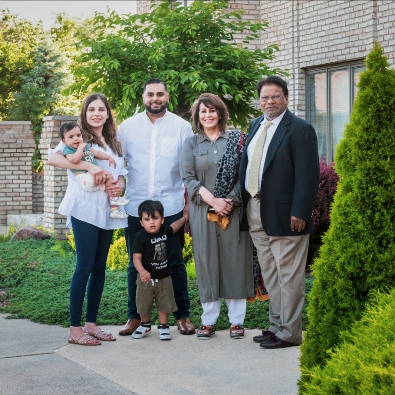 Baig family portrait outdoors